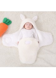 Soft Newborn Baby Wrap Blankets Baby Sleeping Bag Envelope for Newborns Sleeping Bag 100% Cotton Thicken Cocoon for 0-9 Months Baby