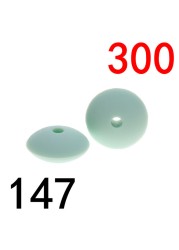 300pcs Silicone Flat Beads 12*6mm Chew Baby Teething Beads Lentil DIY Pacifier String Pearl Baby Toys Nurse Gift BPA Free