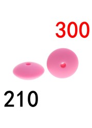 300pcs Silicone Flat Beads 12*6mm Chew Baby Teething Beads Lentil DIY Pacifier String Pearl Baby Toys Nurse Gift BPA Free