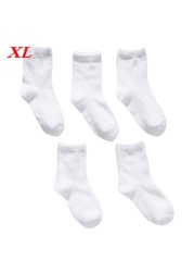 Pure White Baby Socks 5 Pairs Boys and Girls Breathable Cotton Sports Socks For Spring