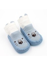 baby indoor sock baby shoes newborn boy socks winter thick terry cotton baby girl sock with rubber soles infant animal sock