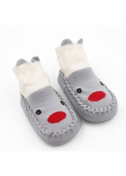 baby indoor sock baby shoes newborn boy socks winter thick terry cotton baby girl sock with rubber soles infant animal sock