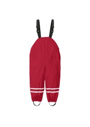 2~8 Years Kids Boys Girls Rain Overall Waterproof Baby Rain Pants Outdoor Sports Jumpsuit Clothes With Convex Baby Lining