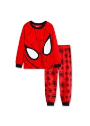 Autumn Children's Spider Set Kids Sleepers Boys Girls Super Hero Cartoon Long Sleeve Pajama Anna Elsa Sleepwear 2-7T Christmas Gift