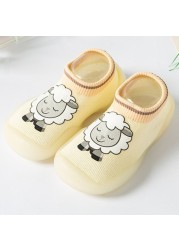 Newborn Baby Socks Shoes Boy Girl Dinosaur Baby First Walkers BeBe Cotton Comfort Soft Anti-Slip Prewalker Crib Infant Shoes