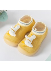 Newborn Baby Socks Shoes Boy Girl Dinosaur Baby First Walkers BeBe Cotton Comfort Soft Anti-Slip Prewalker Crib Infant Shoes