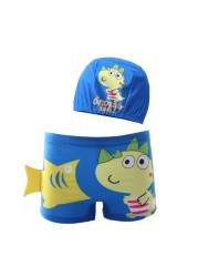 Children Swimming Trunks Cartoon Dinosaur Kids Swimwear For Boys Toddler Swimsuit Boy Shorts For Swimming Baby Bath Tub Set