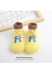 Unisex Children's Anti-Slip Shoes Cartoon Animal Fox Baby Girls First Walkers Boys Shoes Soft Rubber Outside Sole Toddler Pink