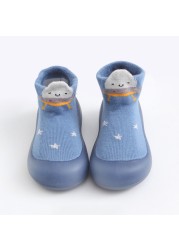 Unisex Children's Anti-Slip Shoes Cartoon Animal Fox Baby Girls First Walkers Boys Shoes Soft Rubber Outside Sole Toddler Pink