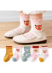 5pairs/lot Cute Baby Girls Socks Summer Cotton Children Socks Infant Toddler Baby Toddler Socks Kids Cotton Socks Calcetines Bebe