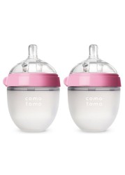 Green/Pink Silicone Baby Bottle 5oz and 8oz Baby Bottles 2 Pack BPA Free Feeding Bottle Babies Kids Drink Milk mamadeiras