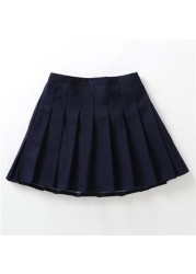 Girls Skirts Autumn Vintage Pleated Plaid Skirts School Teenage Girl Spring Kids Skirt Children Clothes 3 4 6 8 10 12 14 Years