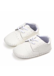 New Baby Shoes Retro Leather Boy Girl Baby Shoes Rubber Sole Anti-slip First Walkers Newborn Infant Moccasins Crib Shoes