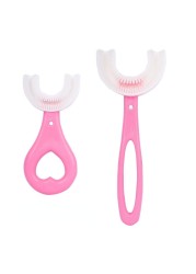 Infant Children Toothbrush 360 Degree U-Shape Oral Cleaning Silicone Brushing Kids Teeth Dental Care Hand-Version