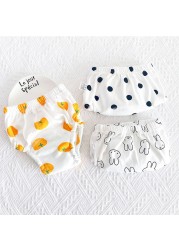 3 Pieces/Lot Baby Training Pants 6 Layers Baby Cloth Diapers Reusable Washable Cotton Elastic Waist Cloth Diaper 8-18kg Nappy