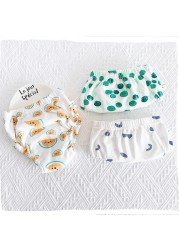 3 Pieces/Lot Baby Training Pants 6 Layers Baby Cloth Diapers Reusable Washable Cotton Elastic Waist Cloth Diaper 8-18kg Nappy
