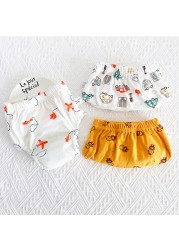 3 Pieces/Lot Baby Training Pants 6 Layers Baby Cloth Diapers Reusable Washable Cotton Elastic Waist Cloth Diaper 8-18kg Nappy