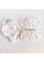 3 Pieces/Lot Baby Training Pants 6 Layers Baby Cloth Diapers Reusable Washable Cotton Elastic Waist Cloth Diaper 8-18kg Nappy