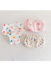 3 Pieces/Lot Baby Training Pants 6 Layers Baby Cloth Diapers Reusable Washable Cotton Elastic Waist Cloth Diaper 8-18kg Nappy