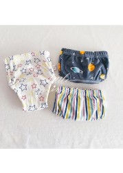 3 Pieces/Lot Baby Training Pants 6 Layers Baby Cloth Diapers Reusable Washable Cotton Elastic Waist Cloth Diaper 8-18kg Nappy