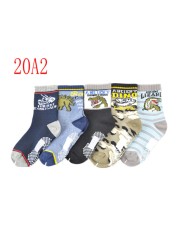 5 Pairs Non-slip Cute Cartoon Children Socks Spring Autumn Cotton Warm Breathable Boys Girls Absorb Sweat Sock for 0-8 Years