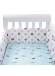 Baby Crib Bumper Set Newborn Polka Dot Cotton Printed Cot Bumpers In Infant Crib Protector For Baby Boy Girl Boy 200*30cm