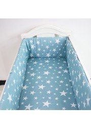 Baby Crib Bumper Set Newborn Polka Dot Cotton Printed Cot Bumpers In Infant Crib Protector For Baby Boy Girl Boy 200*30cm