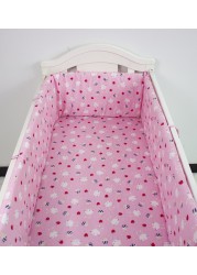 Baby Crib Bumper Set Newborn Polka Dot Cotton Printed Cot Bumpers In Infant Crib Protector For Baby Boy Girl Boy 200*30cm