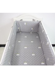 Baby Crib Bumper Set Newborn Polka Dot Cotton Printed Cot Bumpers In Infant Crib Protector For Baby Boy Girl Boy 200*30cm