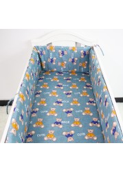 Baby Crib Bumper Set Newborn Polka Dot Cotton Printed Cot Bumpers In Infant Crib Protector For Baby Boy Girl Boy 200*30cm