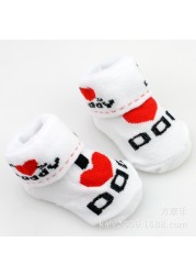 Spring Summer Baby Girls Boys Cotton Soft Socks for Newborn Baby Letter Printed Warm Infant 0-6 Months Clothes Accessories