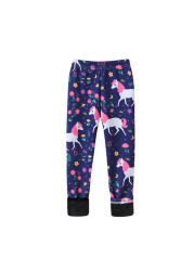 Kids Velvet Warm Pants Autumn Winter Girls Leggings Children Slim Thick Trousers Baby Girl Vintage Floral Legging for 3-11Years