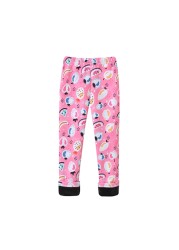 Kids Velvet Warm Pants Autumn Winter Girls Leggings Children Slim Thick Trousers Baby Girl Vintage Floral Legging for 3-11Years