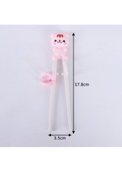 1pc cute cartoon baby beginner training chopsticks food grade silicone animal pattern baby learning chopsticks