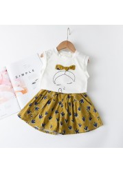 Kids Girls Clothing Sets Summer New Style Brand Baby Girls Clothes Short Sleeve T-shirt + Pant Dress 2pcs Children Clothing Suits