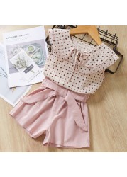 Kids Girls Clothing Sets Summer New Style Brand Baby Girls Clothes Short Sleeve T-shirt + Pant Dress 2pcs Children Clothing Suits