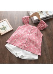 Kids Girls Clothing Sets Summer New Style Brand Baby Girls Clothes Short Sleeve T-shirt + Pant Dress 2pcs Children Clothing Suits