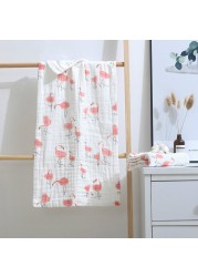 Six Layers Pure Cotton Baby Bath Towel Gauze Combed Cotton Newborn Bath Towel 35x75cm