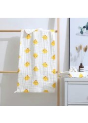 Six Layers Pure Cotton Baby Bath Towel Gauze Combed Cotton Newborn Bath Towel 35x75cm