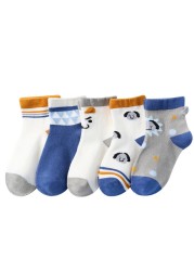 5 Pairs Cute Cartoon Kids Socks Autumn Winter Warm Baby Boys Girls Socks Soft Cotton Toddler Baby Children Socks 1-12 Years