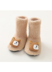 2021 Christmas Baby Shoes Winter Warm Newborn Toddler Shoes Thick Baby Girl Boy Shoe Indoor Floor Boots 0-24 Months