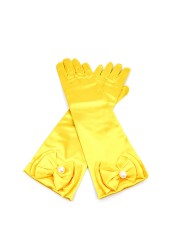 Kids Princess Long Gloves Long Accessories 11 Colors Birthday Party Wedding Elsa Anna Cinderella Belle Sofia