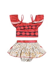 Princess Girls Bathing Suit One Piece Bathing Suit Kids Bathing Suit Snow White and Elsa Two Pieces Bathing Suit