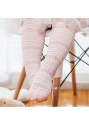 Spring Summer Infant Mesh Baby Pantyhose Baby Girls Princess Pantyhose Baby Socks Stripe Baby Socks White Soft Cotton Socks