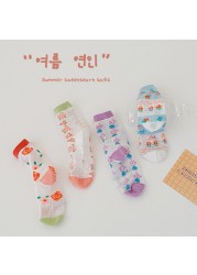 MILANCEL 2022 Summer Baby Socks Children Mesh Socks Girls Floral Socks Boys Socks