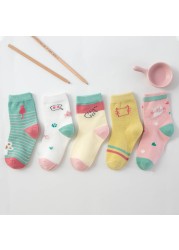 5 Pairs Warm Cotton Baby Socks High Quality Jacquard Unicorn Baby Socks Miaoyoutong Newborn Baby Socks