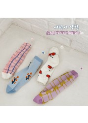MILANCEL 2022 Spring New Kids Socks Floral Girl Sock Cotton Casual Girls Socks Korean Children Socks