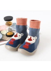 Baby Boy Girl Shoes Autumn Winter Spring Infant Nonslip Sock Baby Soft Rubber Sole Sock Toddler Shoes Anti-slip Floor Socks Shoes