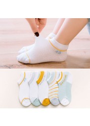 Soft Cotton Children Socks Cute Cartoon Casual Boys Socks Thin Mesh Summer 5pairs/lot Kids Socks Sport Baby Boy Socks 1-12 Years