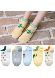 Soft Cotton Children Socks Cute Cartoon Casual Boys Socks Thin Mesh Summer 5pairs/lot Kids Socks Sport Baby Boy Socks 1-12 Years